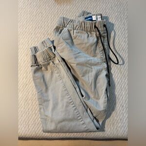 Old Navy Men’s Light Beige Drawstring Joggers